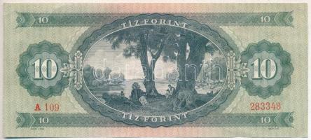 1962. 10Ft Jancsecz Antal saját kezű aláírásával T:III 
Hungary 1962. 10 Forint with the signature ...