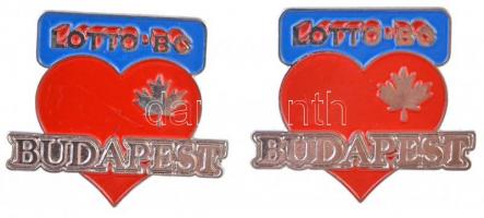 Kanada DN Lotto BC - Budapest jelvény (2x) T:1 Canada ND Lotto BC - Budapest badge (2x) C:UNC