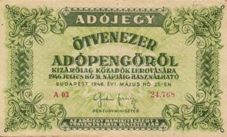 1946. 50000AP(10x), vj-lel T:II,II/III