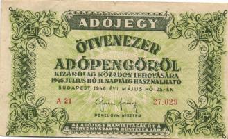 1946. 50000AP(10x), vj-lel T:II,II/III