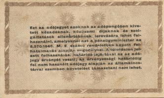 1946. 10000AP(12x) ötjegyű sorszámmal, vj-lel T:II,II/III+