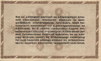 1946. 10000AP(12x) ötjegyű sorszámmal, vj-lel T:II,II/III+