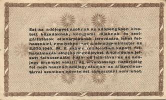 1946. 10000AP(12x) ötjegyű sorszámmal, vj-lel T:II,II/III+