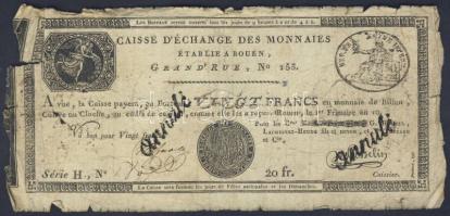 Franciaország/Rouen 1797-1803. 20Fr T:IV- R!