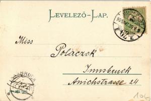 1905 Budapest, Királyi vár, Népszínház, Nemzeti színház, Lánchíd, Ferenc József híd, Nemzeti múzeum,...