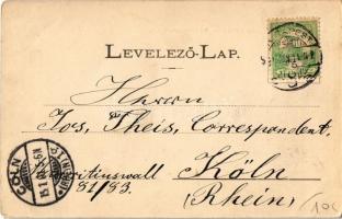 1901 Budapest VI. Teréz körút, Mátrai Feik és Társa üzlete, villamos, Nyugati pályaudvar. Fénynyomat...