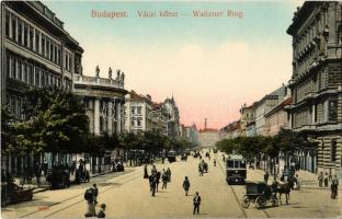 Budapest VI. Váci körút (Bajcsy-Zsilinszky út), Bazilika, 230-as számú villamos, üzletek. Taussig A. 8056.