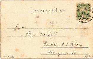 1906 Budapest V. Duna, hajóállomás, gőzhajó, Új Országház, Parlament. Ganz Antal 44. (fl)