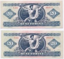 1980. 20Ft (2x) sorszámkövetők T:III szép papír
Adamo F17