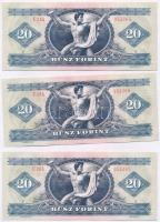 1980. 20Ft (3x) sorszámkövetők T:II
Adamo F17