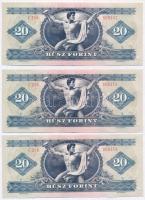 1980. 20Ft (3x) sorszámkövetők T:II
Adamo F17