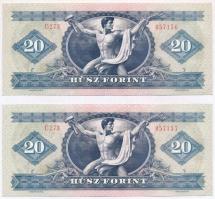 1980. 20Ft (2x) sorszámkövetők T:I-
Adamo F17