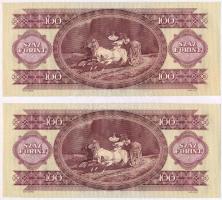 1984. 100Ft (2x) sorszámkövetők T:I- 
Adamo F35