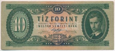 1947. 10Ft T:III Hungary  1947. 10 Forint C:F  Adamo F2