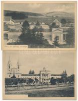 Zirc, Apátság - 8 db használatlan régi képeslap / 8 pre-1945 unused postcards