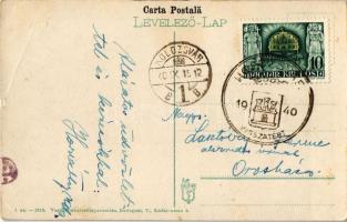 Kolozsvár, Cluj; pályaudvar, vasútállomás / Gara / railway station "1940 Kolozsvár visszatért&q...