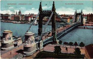 1913 Budapest, Erzsébet híd (gyűrődés / crease)