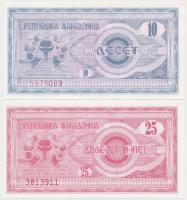 Macedónia 1992. 10D + 25D T:I,I- Macedonia 1992. 10 Dinara + 25 Dianra C:UNC,AU Krause 1.a, 2.a