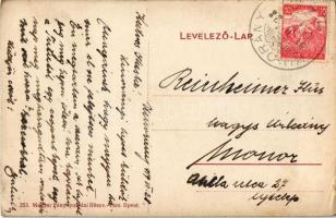 1917 Kinorány, Chynorany, Chinorán; Fő utca, községháza / main street, town hall (EK)