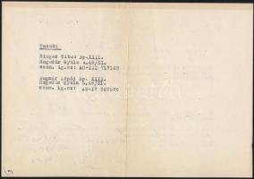 1969 a Magyar Izraeliták Országos Képviselete igazolása korábbi munkasszolgálatról, bélyegzővel, alá...