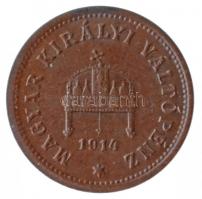 1914KB 1f Br Körmöcbánya T:2 /  Hungary 1914KB 1 Fillér Br Kremnitz C:XF Adamo K1