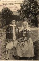 1903 Bretagne. Au Pays des Paludiers, Enfants de Saillé, Costume de Fete / French folklore (EK)