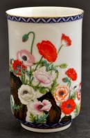 Gyűjtői 12 db-os japán porcelán teáscsésze készlet, matricásak, jelzettek, apró kopásokkal, falra sz...