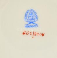 Herendi Eton mintás bonbonier, kézzel festett, jelzett, apró kopásokkal, a rózsán kis lepattanásokka...