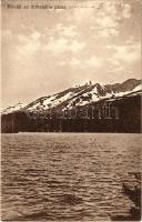 1921 Tátra, Magas Tátra, Vysoké Tatry; Kriván zo strbského plesa / Kriván csúcs a Csorba tó felől / mountain peak, lake (EK)