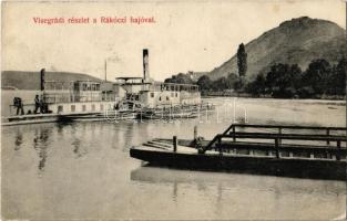 1916 Visegrád, Rákóczi (exPráter) oldalkerekes ingahajó / Hungarian shuttle boat