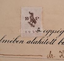 1936 Bíró és ügyvédi vizsga oklevél, pecséttel, aláírásokkal, 10 P. okmánybélyeggel, foltos