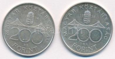 1994. 200Ft Ag "Deák" (2x) T:2 Adamo F13.1