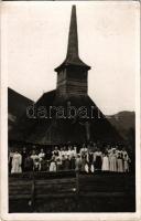 1941 Kolozstótfalu, Tótfalu, Tauti; görögkatolikus fatemplom / Greek Catholic wooden church. photo