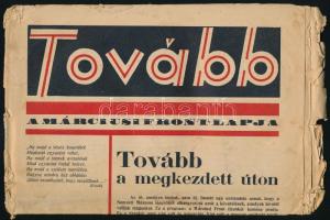 1938 Tovább - A márciusi front lapja első szám, 16p