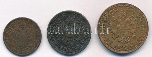 1851B 1/2kr Cu + 1851B 1kr Cu + 1851B 2kr Cu T:2,2-