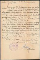 A Nagymarosi Vadásztársaság Alapszabályai Vác, 1928. Berger Ernő. Az elnökség aláírásaival és minisz...