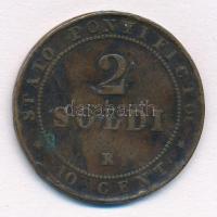 Olasz Államok / Pápai Állam 1866R 2S (10c) Cu "IX. Piusz" T:2-,3 ph., ü. 
Italian States ...