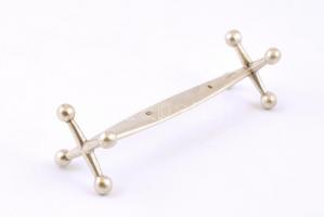 Ezüst (Ag)  késbak készlet ( 6db), jelzett, h: 9,5 cm (6×), nettó: 201 g