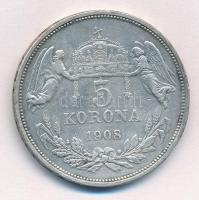 1908KB 5K Ag "Ferenc József" T:2 Adamo K7