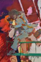 Nagy B. István (1933-2006): A férj hazatérése. Olaj, vászon, jelzett, 60×70 cm