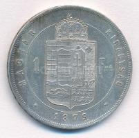 1879KB 1Ft Ag "Ferenc József / Középcímer" T:1- kis patina  Adamo M15