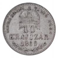 1869KB 10kr Ag "Magyar Királyi Váltó Pénz" T:2,2-
Adamo M10.1