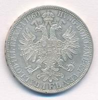 Ausztria 1860A 1Fl Ag "Ferenc József" T:1- Austria 1860A 1 Florin Ag "Franz Joseph&qu...