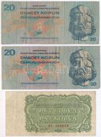 Csehszlovákia 1961. 5K + 1970. 20K (2x) T:III Czechoslovakia 1961. 5 Korun + 1970. 20 Korun (2x) C:F