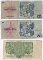 Csehszlovákia 1961. 5K + 1970. 20K (2x) T:III
Czechoslovakia 1961. 5 Korun + 1970. 20 Korun (2x) C:...