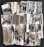 Vegyes 1945 utáni fotó tétel, különböző témákban: autók, utazások, családi életképek, közlekedés, ré...