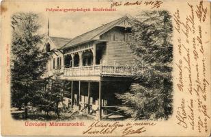 1901 Gyertyánliget, Polyana-Gyertyánliget, Kabola Polyána, Kobyletska Poliana (Máramaros, Maramures); fürdő. Kiadja Berger Miksa / spa, bathing house (EK)