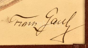 Franz Gaul (1837-1906): Színházi kosztüm terv I. Akvarell, papír, 30×20 cm