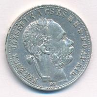 1883KB 1Ft Ag "Ferenc József / Barokk címer" T:2 
Adamo M15