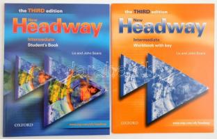 Liz and John Soars: New Headway. Intermediate Students Book. The third edition. Tankönyv + munkafüzet, kitöltetlen, jó állapotban.